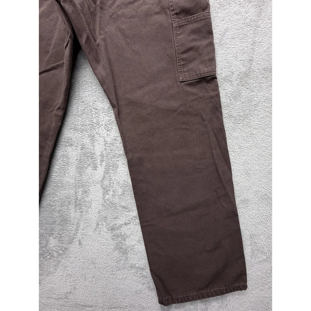 Dickies Pants Mens Measured 34x29 Brown Carpenter Relaxed Fit Canvas Pockets